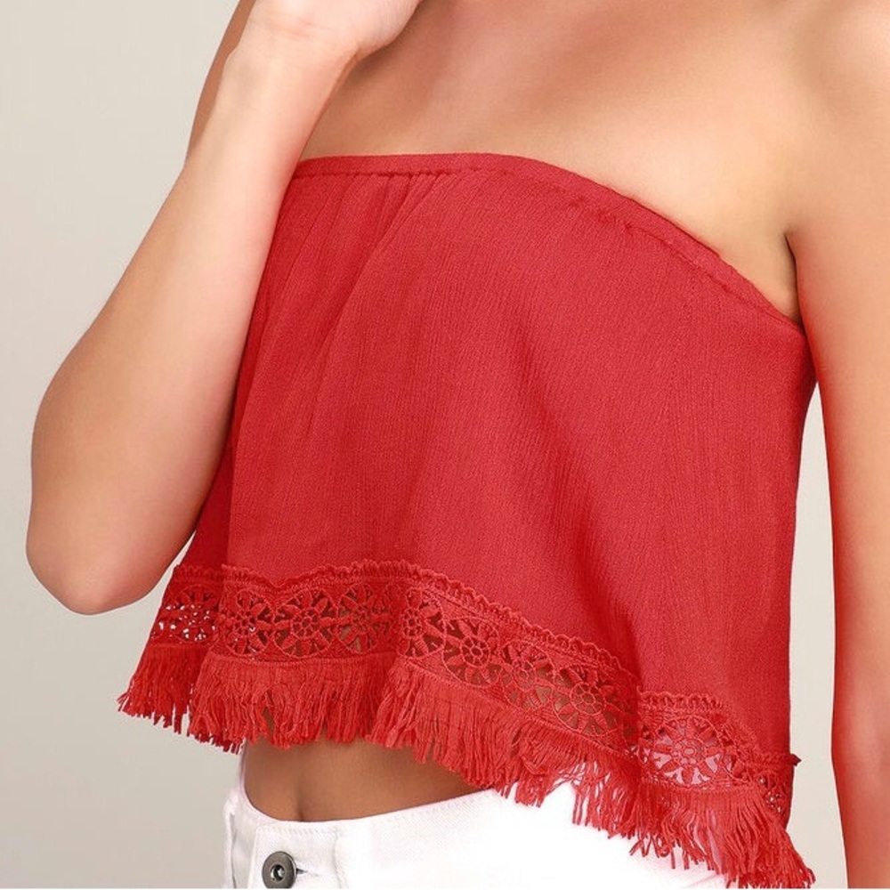 Lulus Strapless Crop Top